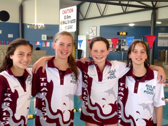 Elayna Pistrin, Sadira Snell, Annaliese Nix, Neisha Ablett - 12 & Under 4x100m freestyle SC Record holders 